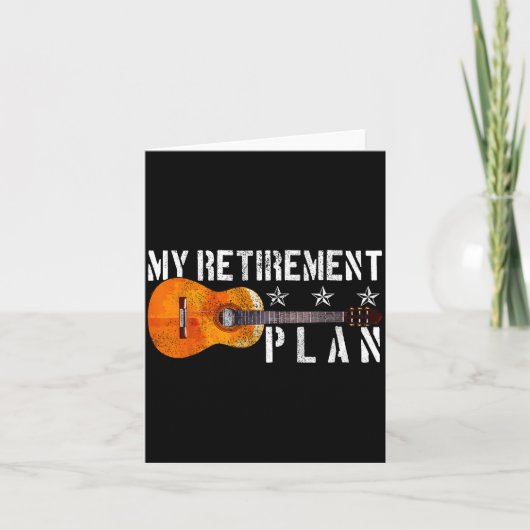 Guitar Retirement Plan - Funny Gift For Retired Gu カード (正面)