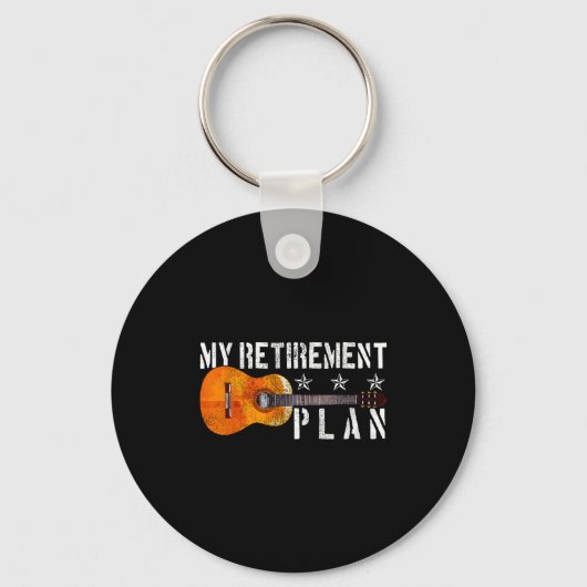 Guitar Retirement Plan - Funny Gift For Retired Gu キーホルダー (正面)