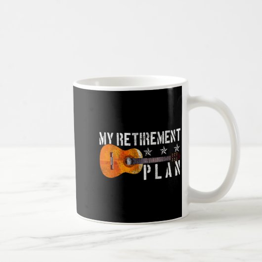 Guitar Retirement Plan - Funny Gift For Retired Gu コーヒーマグカップ (右)