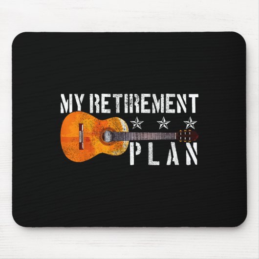 Guitar Retirement Plan - Funny Gift For Retired Gu マウスパッド (正面)