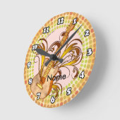 Guitar Rhythm ラウンド壁時計 (傾斜)