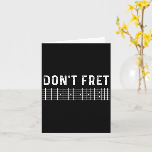 Guitar Shirt Don't Fret  カード (黄色い花)