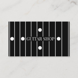 Guitar Shop Luthier Ebony Fretboard Graphic Design 名刺