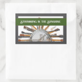 GUITAR STRINGS IN THE SUN 長方形シール (バッグ)