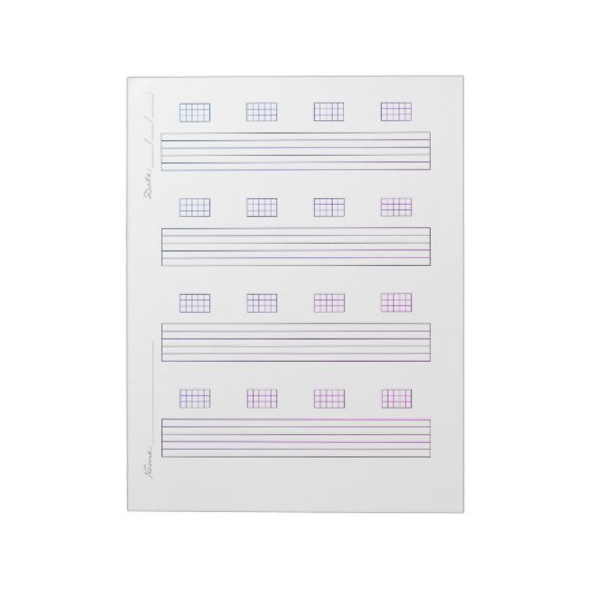 Guitar Tab Paper – Printable Tablature Template ノートパッド (回転)