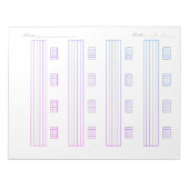 Guitar Tab Paper – Printable Tablature Template ノートパッド (正面)
