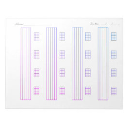 Guitar Tab Paper – Printable Tablature Template ノートパッド