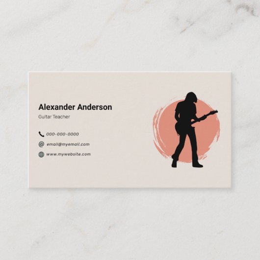 Guitar Teacher Business Card 名刺 (正面)