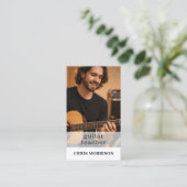 Guitar Teacher QR Code Photo 名刺 (スタンド正面)