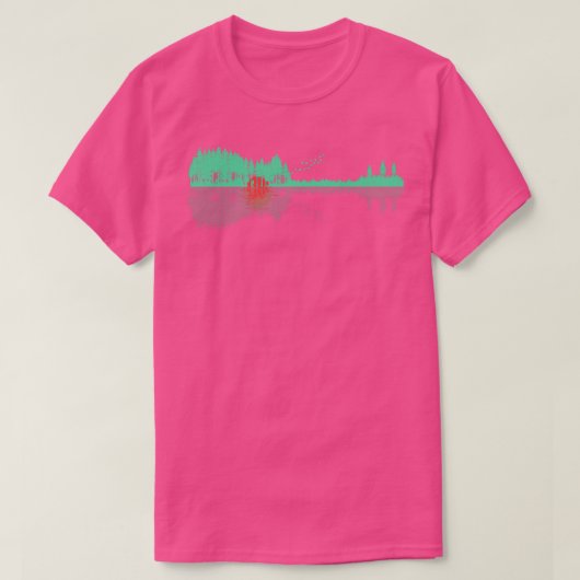 Guitar Trees Water Reflection Art - Musicians & Mu Tシャツ (デザイン正面)