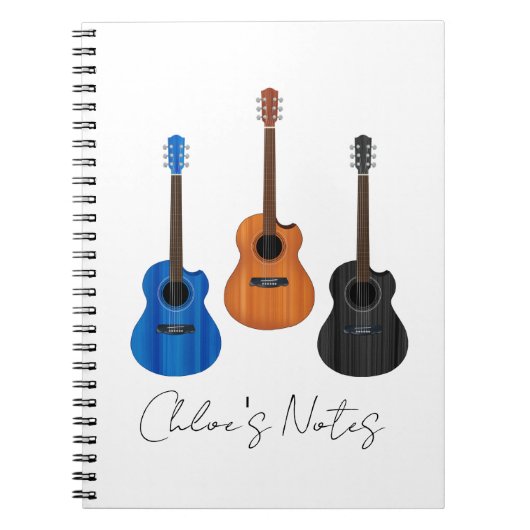 Guitar Trio Spiral Photo Notebook ノートブック (正面)