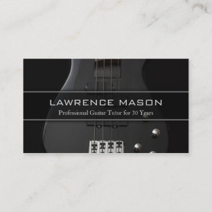 Guitar Tutor Photo of Bass Guitar - Business Card 名刺