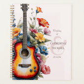Guitar Wildflower Ampersand Musical Wedding  プランナー手帳 (正面)