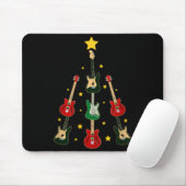 Guitar Xmas Tree Musical Guitar Lovers Guitarist C マウスパッド (マウス)