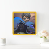 Guitarbizon  スクエア壁時計 (ホーム)