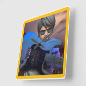 Guitarbizon  スクエア壁時計 (傾斜)