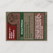 Guitarbizon Trading Card Series: 1 Card: 1 of 10 名刺 (裏面)