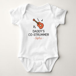 Guitarist Baby Shower Daddy’s Co-Strummer - Guitar ベビーボディスーツ