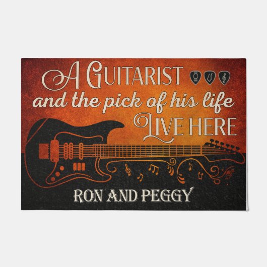 Guitarist Doormat、Pick Live Here Doormat ドアマット (正面)