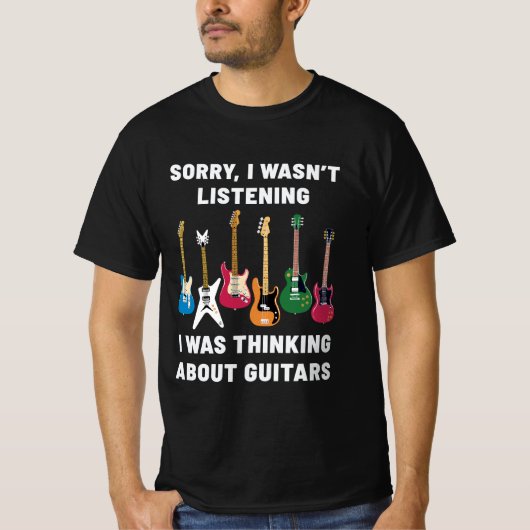 Guitarist funny quote tシャツ (正面)