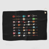 Guitarist Guitar Musical Instrument Rock and Roll ゴルフタオル (横)