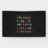 Guitarist Guitar Musical Instrument Rock and Roll 横断幕 (横)