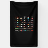 Guitarist Guitar Musical Instrument Rock and Roll 横断幕 (縦)