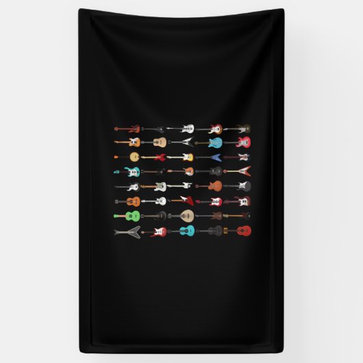 Guitarist Guitar Musical Instrument Rock and Roll 横断幕 (縦)