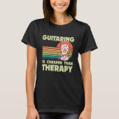 Guitarist Llama Rock guitar Guitaring Musician Gui Tシャツ (正面)