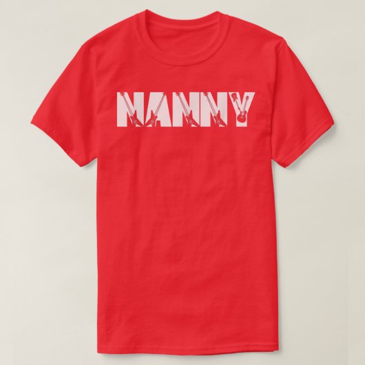 Guitarist Nanny Funny Music Guitar Lover Mothers D Tシャツ (デザイン正面)