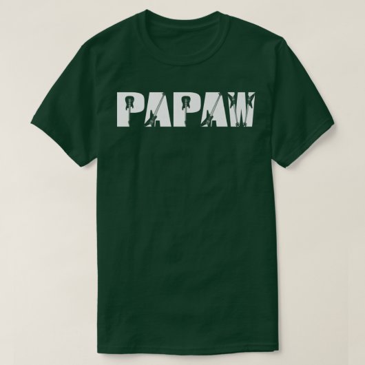 Guitarist Papaw Funny Music Guitar Lover Fathers D Tシャツ (デザイン正面)