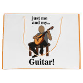 Guitarist Playing Guitar Birthday ラージペーパーバッグ (正面)