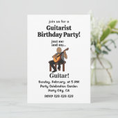 Guitarist Playing Guitar Birthday Party 招待状 (スタンド正面)