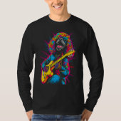 Guitarist Pop Poodle Dog Guitar Tシャツ (正面)