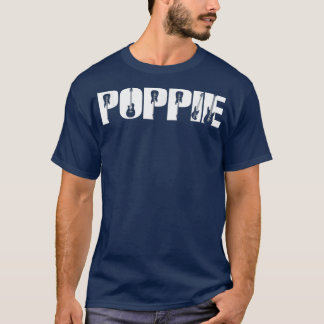Guitarist Poppie Funny Music Guitar Lover Fathers  Tシャツ