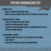 Guitarist Slate Blue Trendy Rock Music プリントバックパック