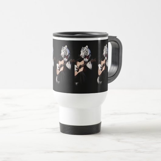 Guitarist Tiger – Refined Ceramic Mug トラベルマグ (正面右)