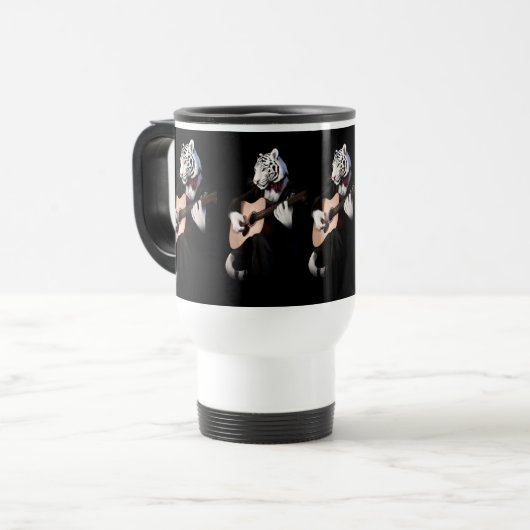 Guitarist Tiger – Refined Ceramic Mug トラベルマグ (正面左)