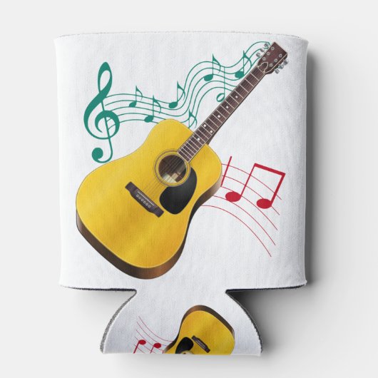 guitarras con notas musicales 缶クーラー (裏面)