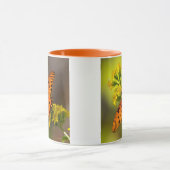 Gulf Fritillary aka Passion Butterfly on Goldenrod マグカップ (中央)