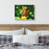 Gulf fritillary Butterfly Stretched Canvas Print キャンバスプリント (インサイチュ (寝室))