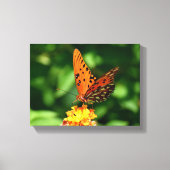 Gulf fritillary Butterfly Stretched Canvas Print キャンバスプリント (正面)