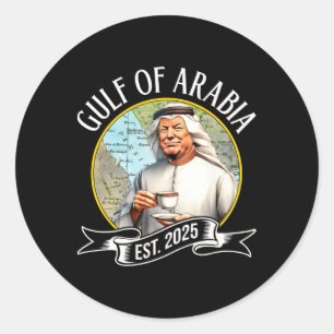Gulf Of Arabia Est 2025トランプおもしろいヴィンテージ1 ラウンドシール