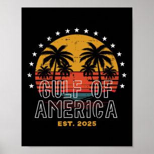 Gulf Of Usa America Palmtrees 2025メンズウィメンズキッズ ポスター
