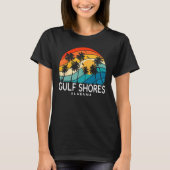 Gulf Shores Alabama Palm Tree Tropical Beach Souve Tシャツ (正面)
