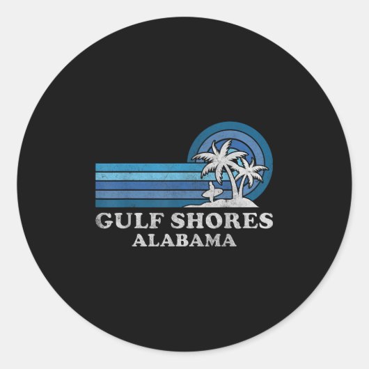 Gulf Shores Beach Alabama Family Summer Vacation V ラウンドシール (正面)