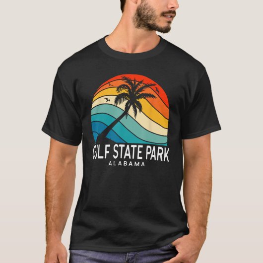 Gulf State Park Alabama Tropical Beach Palm Tree S Tシャツ (正面)