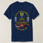 GulfCombat騎兵獣医デルタ部隊4th Cav 197th Tシャツ (デザイン正面)