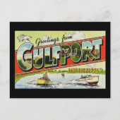 Gulfportミシシッピ州からの挨拶 ポストカード (正面)