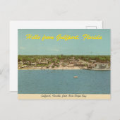 Gulfport Floridaのヴィンテージ写真:湾から ポストカード (正面/裏面)